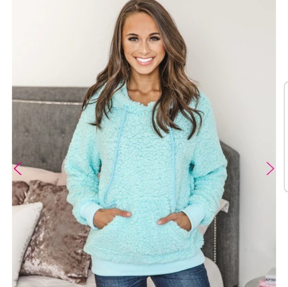 Pink Lily Tops - ‼Price now firm‼New Aqua Hoodie